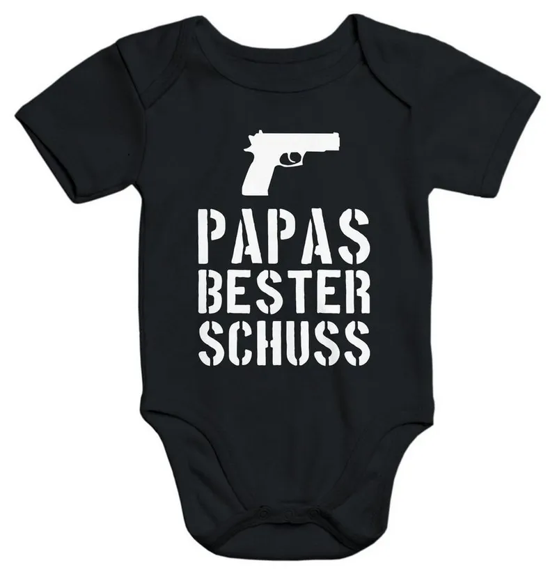 MoonWorks Body Papas bester Schuß Baby Body Moonworks®, Schwarz, – Produktbild 2 von 5