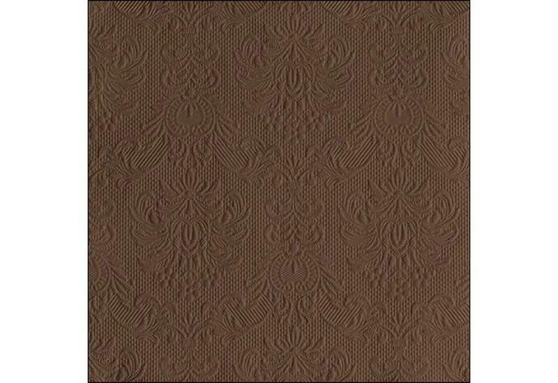 Ambiente Luxury Paper Products Papierserviette, Servietten Papier 33x33cm Elegance geprägt 15 Stück Braun, Braun, – Produktbild 1 von 1