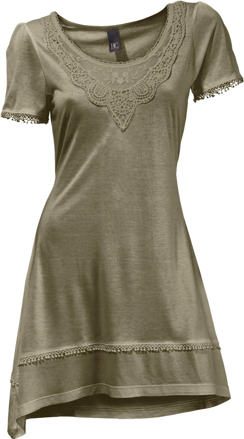heine Longshirt oliv, Oliv, – Produktbild 1 von 3