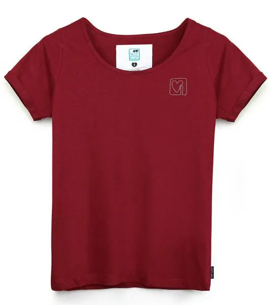 Gary Mash GARY MASH Shirt Taylor Herz aus Biobaumwolle, Burgund (rot), – Produktbild 1 von 4