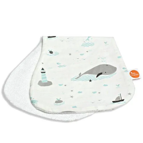 Millemarille Millemarille Spucktuch antibakteriell Bambussfrottee, Save the whales, – Produktbild 2 von 4