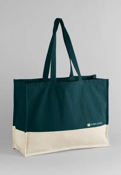 TORLAND TORLAND Bio-Baumwoll Strandtasche Shopa, Blau (dark marine/natural), – Produktbild 1 von 1