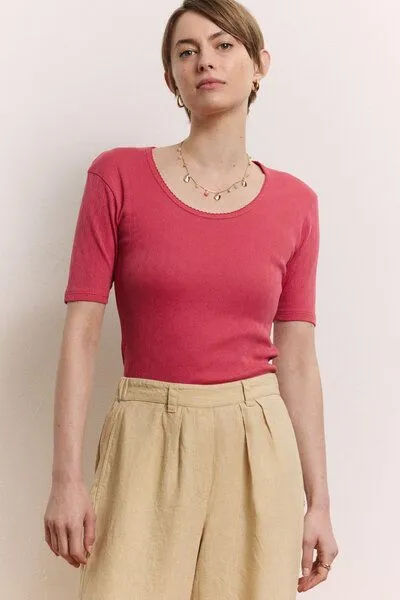 Tranquillo Tranquillo Jerseyshirt Camilaa aus Bio-Baumwolle - holly berry – Produktbild 3 von 6
