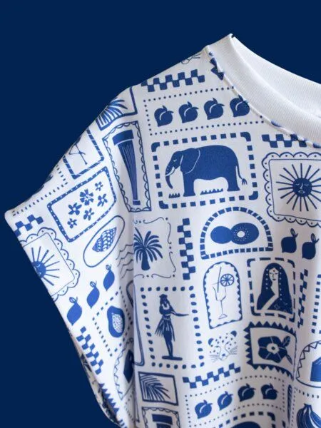 Ecostories Ecostories Damen T-Shirt Postkarte – Produktbild 4 von 4