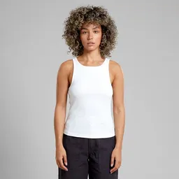 Dedicated DEDICATED Valdermarsvik Ripped Top - White – Produktbild 1 von 1