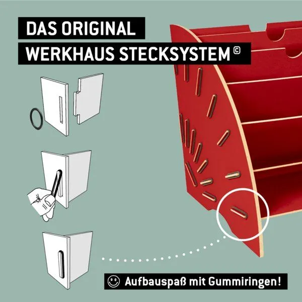 WERKHAUS WERKHAUS Magazin Organizer, Dunkelrot, – Produktbild 4 von 6