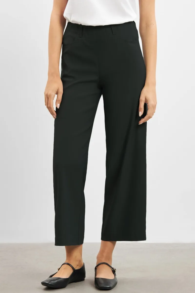 LAURIE LAURIE Damen vegan Hose Crop Loose Donna Schwarz, Schwarz, – Produktbild 2 von 2