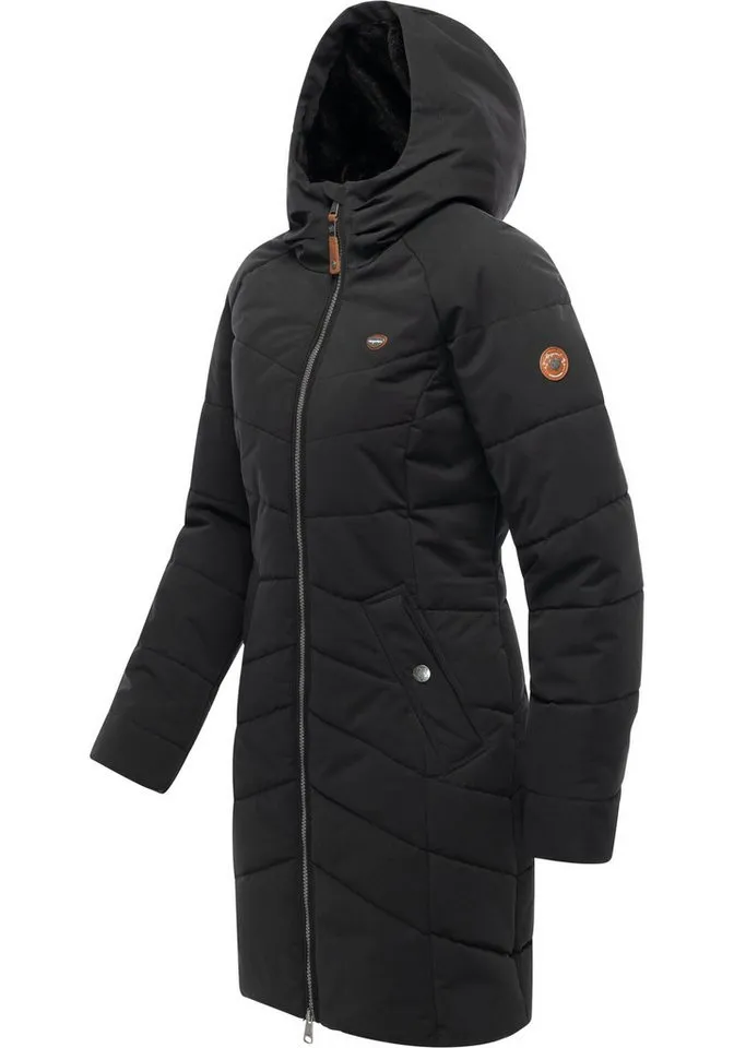 ragwear ragwear Wintermantel Noita YOUMODO Winter Steppmantel mit Kapuze, Schwarz, – Produktbild 3 von 4