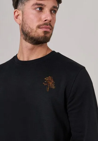 Kultgut Kultgut Tree in echter Woodoptik/ Vegan - Pullover flauschig & gemütlich, Schwarz, – Produktbild 1 von 4