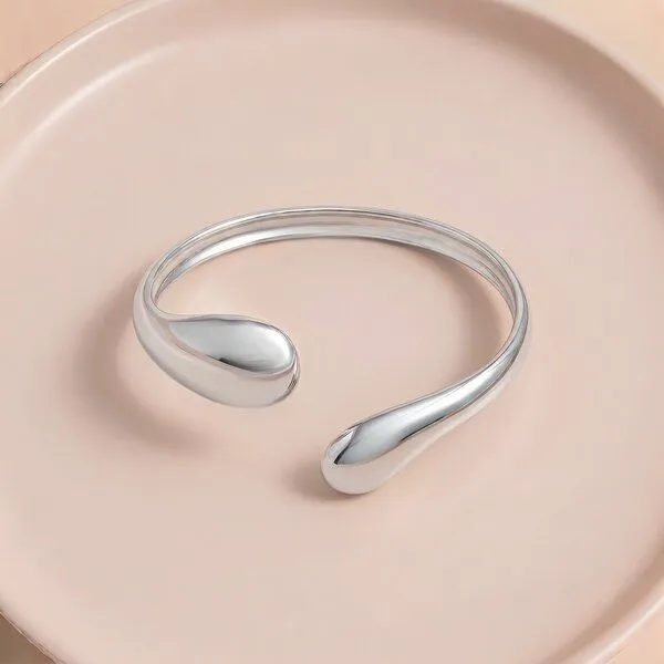 ELEKTROPULLI ELEKTROPULLI ROUND Armreif ca. 61 x 31 mm, verstellbar, Silber, – Produktbild 1 von 1