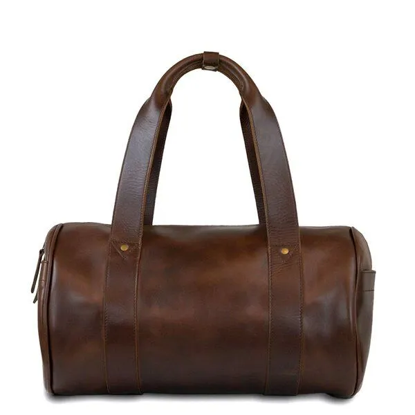Buckle & Seam Buckle & Seam Leder Duffle Bag Chap, Braun / dots (braun-punkte), – Produktbild 2 von 4