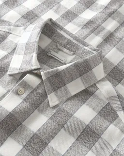 KnowledgeCotton Apparel KnowledgeCotton Apparel Herren vegan Hemd Loose Check Weiß Kariert – Produktbild 1 von 1