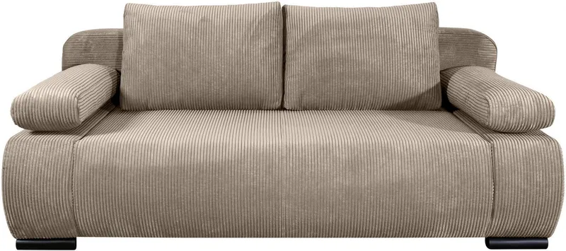 COLLECTION AB Schlafsofa Moritz B: 200 cm, Liegefl. 142x200 cm, Gästebettfunktion, frei stellbar, Wohnkomfort, Braun, – Produktbild 3 von 5