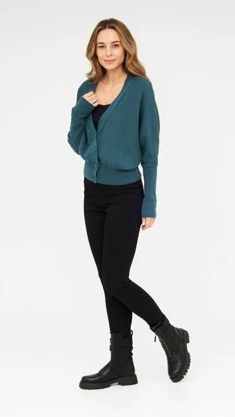 WiDDA berlin WiDDA berlin Cardigan KARA aus Bio-Baumwolle, Petrol, – Produktbild 2 von 3
