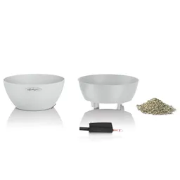 Lechuza® Lechuza® 'Cubeto Stone 30', quarzweiß, ca. Ø 30 x 13,5 cm – Produktbild 1 von 1