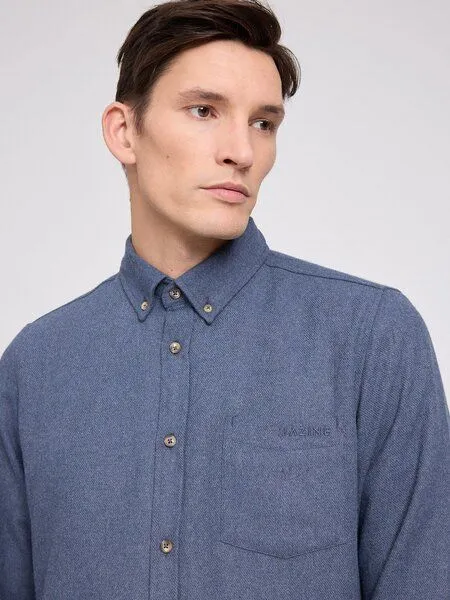 Mazine Mazine Herren Melange Flannel Hemd aus 60% Bio-Baumwolle und 40% recyceltes Polyester, Rose, – Produktbild 2 von 3