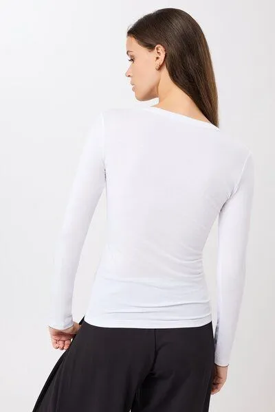 mandala mandala Slim V-Neck, White (weiß), – Produktbild 2 von 3