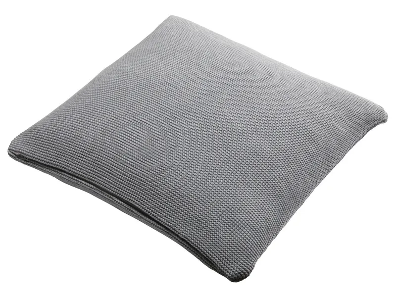 HANS NATUR Kissenbezug 40x40 cm Bio Baumwolle light grey-melange Mit Reißverschluss, Grau, – Produktbild 2 von 2
