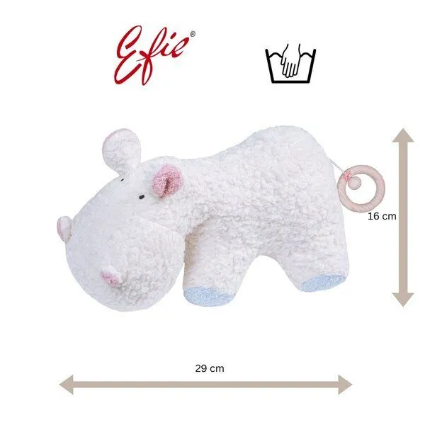 Efie Efie Spieluhr Nilpferd, Rosa/hellblau, – Produktbild 8 von 8