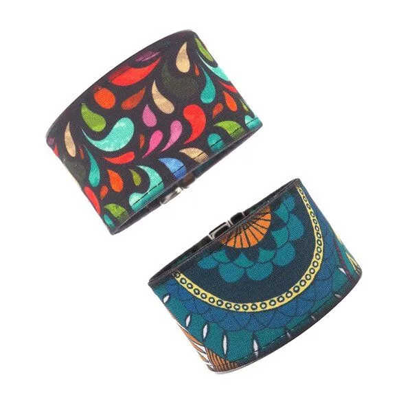 Seegarn Seegarn Wende-Armband 4cm, Paisley gr (schwarz) / mandala (blau), – Produktbild 1 von 2