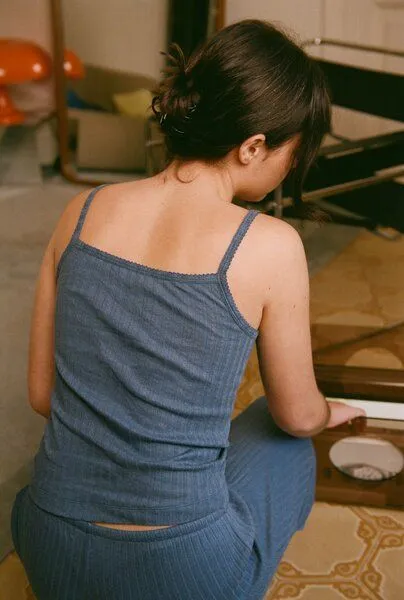Nénés Nénés Tanktop Emilie - Blau, Blau, – Produktbild 2 von 4