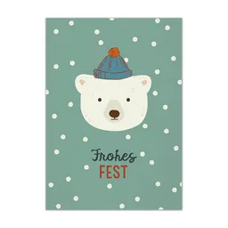 Tell Me Tell Me Postkarte Eisbär Frohes Fest – Produktbild 1 von 1