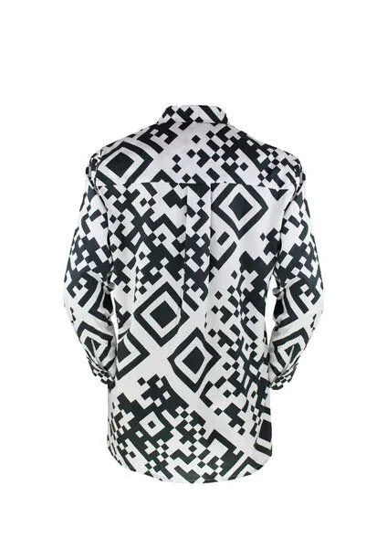 Sophia Schneider-Esleben Sophia Schneider-Esleben Unisex Shirt Lui, QR White - Hemd aus Bio-Baumwolle – Produktbild 2 von 4