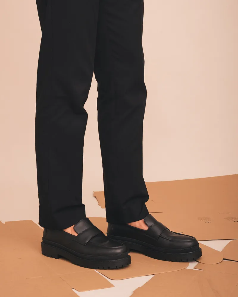 NAE NAE Herren vegan Loafers Cesar Schwarz, Schwarz, – Produktbild 2 von 2
