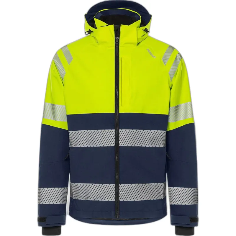 Fristads Wasserfeste, hochsichtbare Stretchjacke Klasse 2 Fristads Shell 4690 GLS, Jaune, – Produktbild 1 von 1