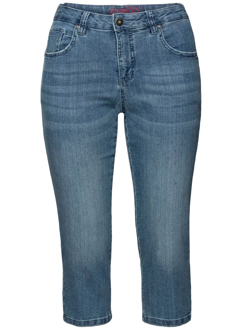 sheego Caprijeans light blue-denim, Light blue-denim, – Produktbild 1 von 2