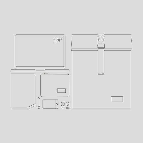 Paper & Sons Paper & Sons Geschenkset Rucksack aus Kraftpapier Oak + Kulturbeutel, schwarz, Rolltop Rucksack Damen & Herren, 13 Zoll Laptopfach – Produktbild 4 von 4