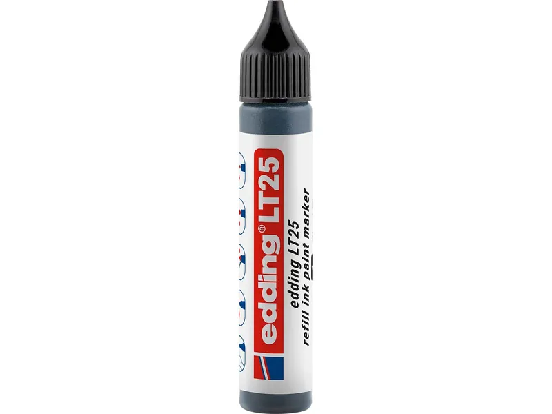 Edding Edding Nachfülltinte "LT 25" Lackmarker, 25ml, Schwarz, – Produktbild 1 von 1