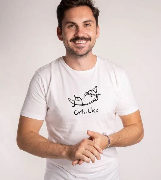 Gary Mash GARY MASH T-Shirt Chilly Chili aus Bio-Baumwolle, Weiß, – Produktbild 2 von 4