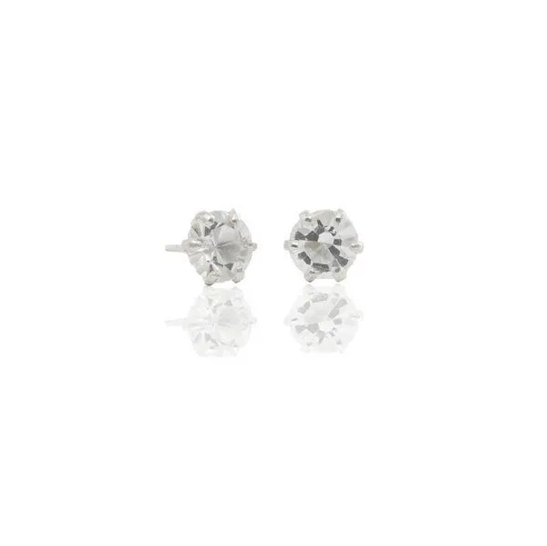 pakilia pakilia Silber Ohrstecker Steinchen Fair-Trade und handmade, Weiß, – Produktbild 2 von 4