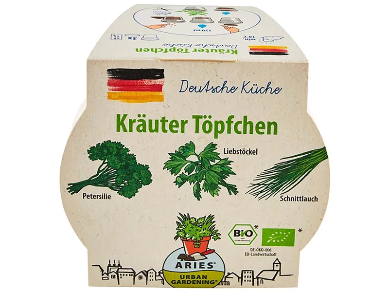 Aries Aries 3 Bio-Kräutertöpfchen "Deutsche Küche" – Produktbild 1 von 1