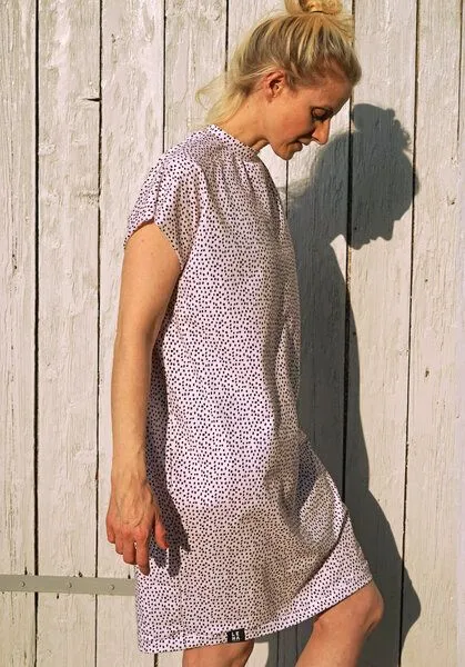 Lena Schokolade Lena Schokolade Kleid light dots aus Bio-Baumwolle, Offwhite (weiss), – Produktbild 1 von 4