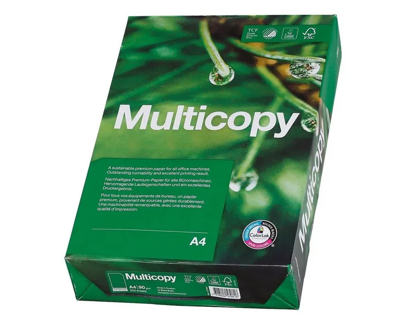 Multicopy Multicopy Drucker- und Kopierpapier Kopierpapier DIN A4 - 500Blatt - 90g/m², Weiß, – Produktbild 1 von 3
