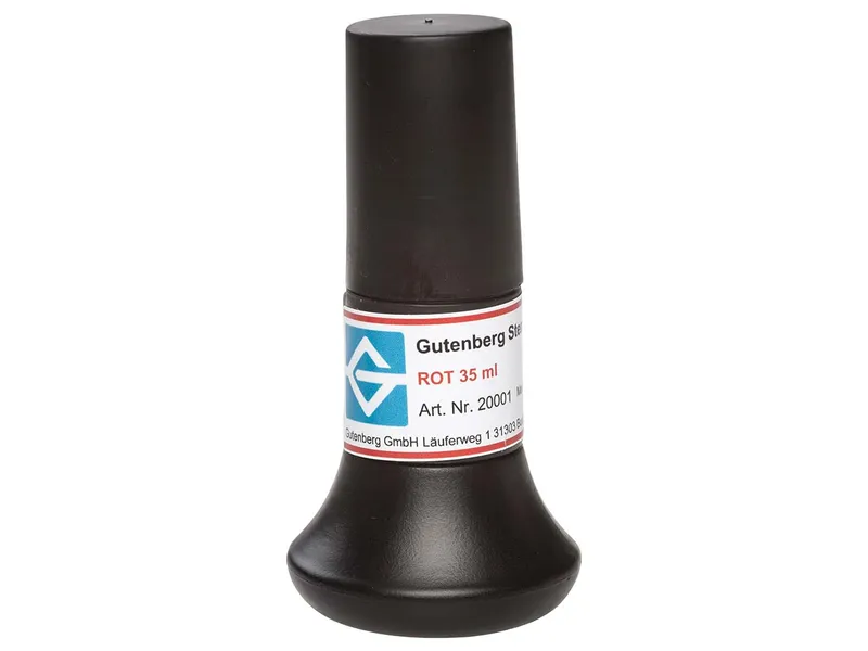 Gutenberg Gutenberg Stempelfarbe, 35 ml, rot, ohne Öl – Produktbild 1 von 1
