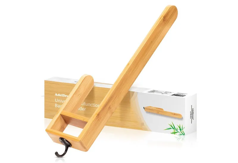 AdelDream Handtuchhalter AdelDream Badezimmer Handtuchhalter aus Bambus – Produktbild 1 von 5