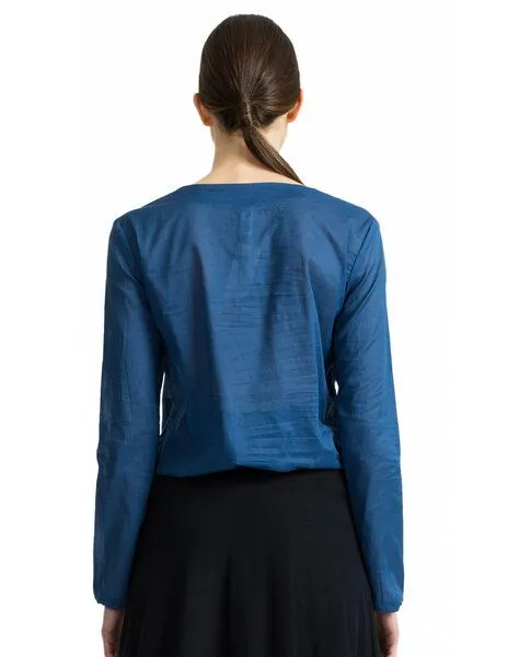 FORMAT FORMAT LIZZ Langarmbluse, Blau, – Produktbild 2 von 2