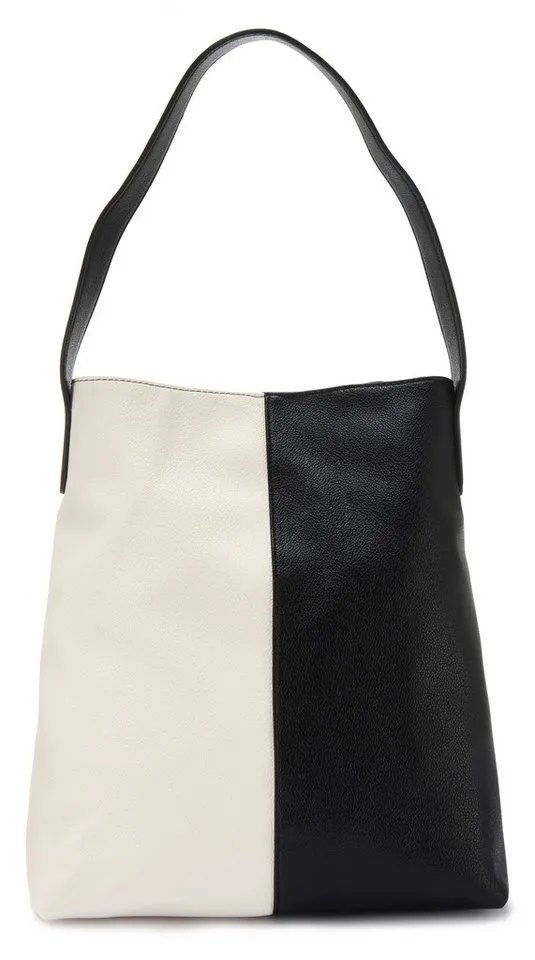 Vivance by Lascana Shopper Schultertasche, Handtasche, Einkaufstasche, Damentasche (2-tlg), mit kleiner herausnehmbarer Innentasche VEGAN, Schwarz, – Produktbild 4 von 5