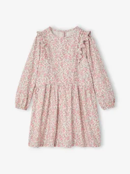 Vertbaudet Vertbaudet Kleid mit Volants Mädchen langärmlig – Produktbild 1 von 1