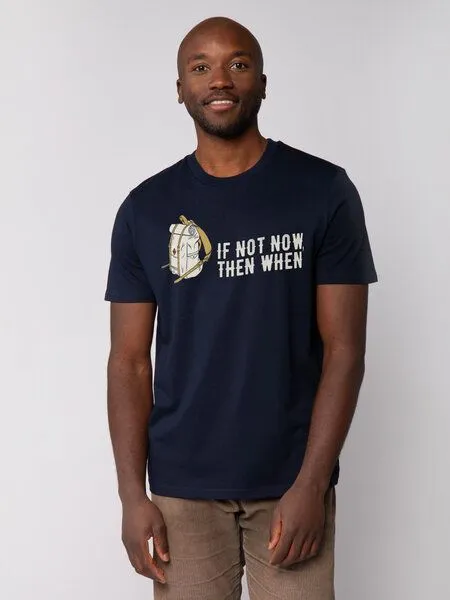 watapparel watapparel T-Shirt Unisex If not now then when, French navy, – Produktbild 1 von 3