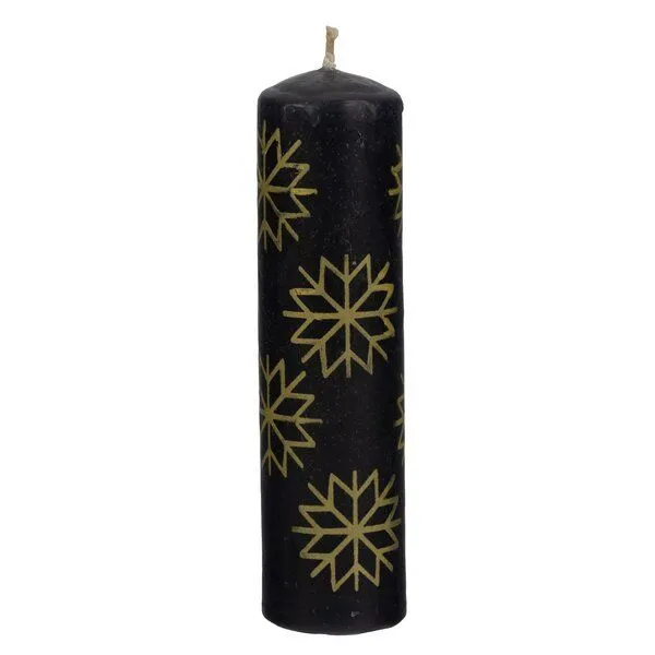 El Puente El Puente Kerze "Schneeflocke" | Fair Trade & Handmade aus Indien, Blau,gold, – Produktbild 1 von 3