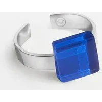 ALEXASCHA ALEXASCHA Geometrischer Ring aus Glas, mini | PUREFORM, Saphirblau, – Produktbild 1 von 1