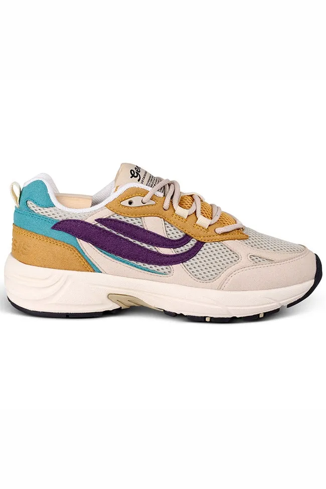 Genesis Genesis Damen vegan Sneaker G-Eco '99 Multi Flowers Sand/Weizen/Lila/Petrol, Blau, – Produktbild 2 von 2