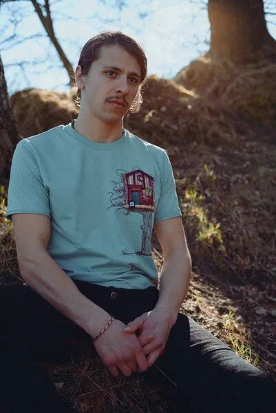 FÄDD FÄDD Herren T-Shirt Rundhals aus Bio-Baumwolle "HAUMBAUS BT", Aloe (grau), – Produktbild 4 von 4