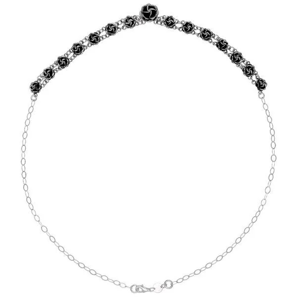 pakilia pakilia Silber Kette Mini Rosen dunkel fair-trade und handmade – Produktbild 2 von 4