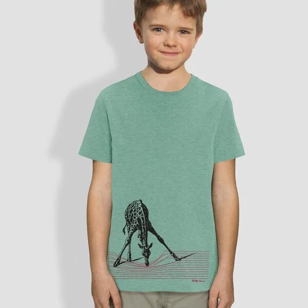 little kiwi little kiwi Kinder T-Shirt, "In der Savanne", Grün - mint green, – Produktbild 1 von 2