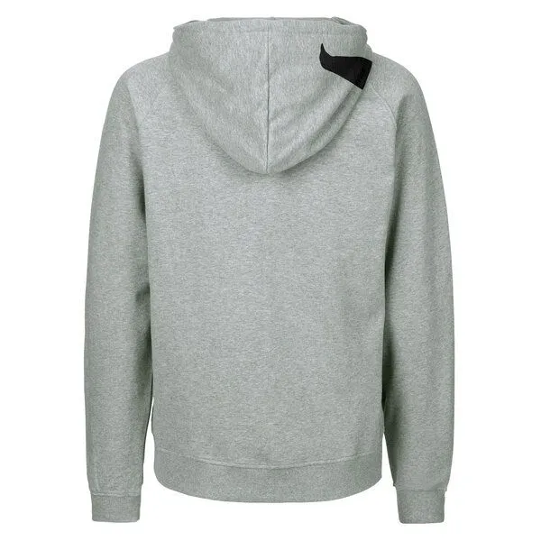 HANDGEDRUCKT HANDGEDRUCKT "Rabenflüsterer" Männer Zip Hoody aus reiner Biobaumwolle (kbA), Grey, – Produktbild 2 von 4